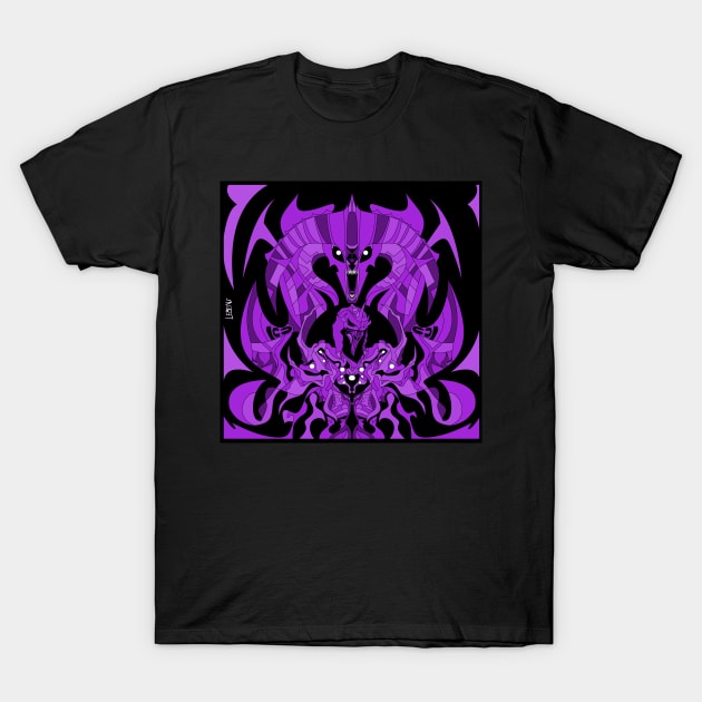 purple dark nazgul ecopop in balrog dreams of the middle earth ecopop T-Shirt by jorge_lebeau